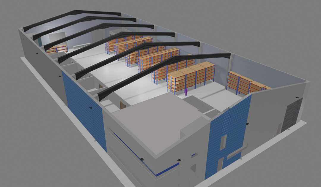 3D rendering of the WB Alloys facility interior